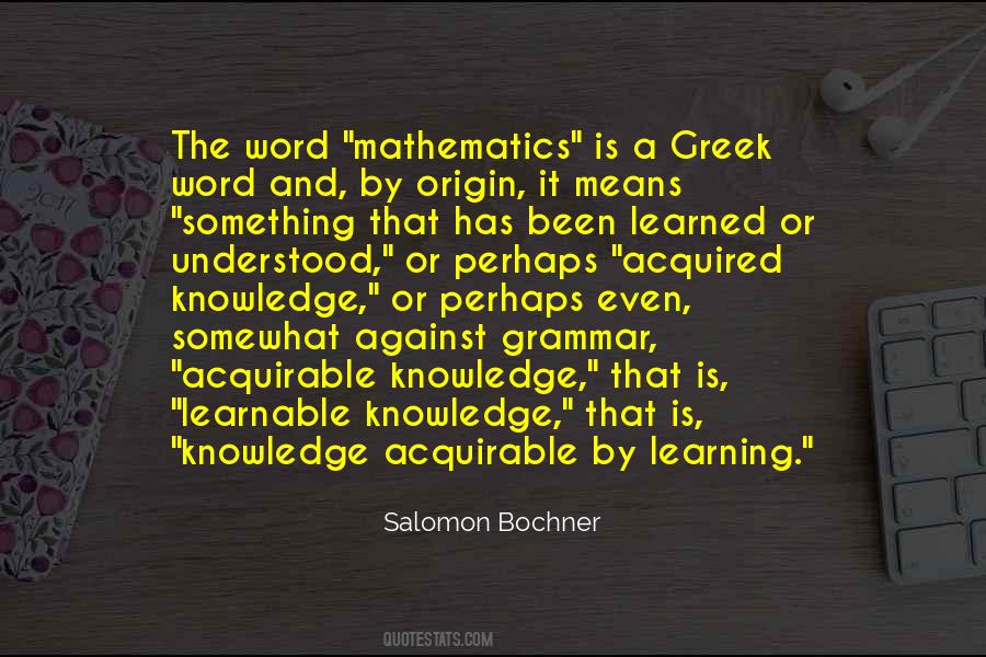 Salomon Bochner Quotes #673597