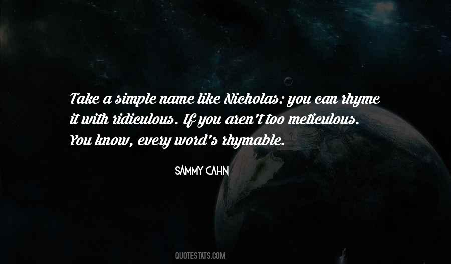 Sammy Cahn Quotes #307133