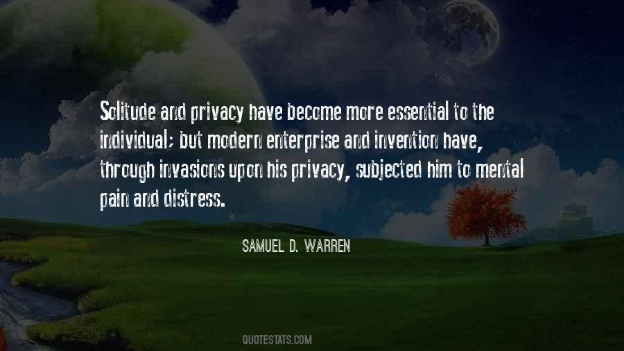 Samuel D. Warren Quotes #1765104