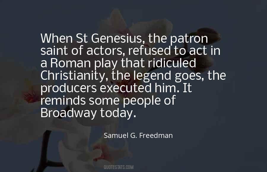 Samuel G. Freedman Quotes #1047901