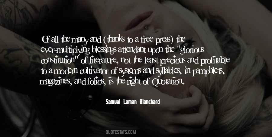 Samuel Laman Blanchard Quotes #1183668