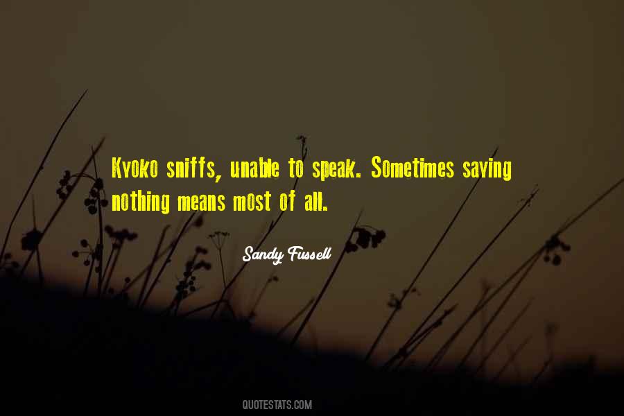 Sandy Fussell Quotes #224959
