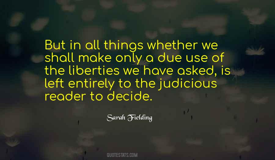 Sarah Fielding Quotes #19611