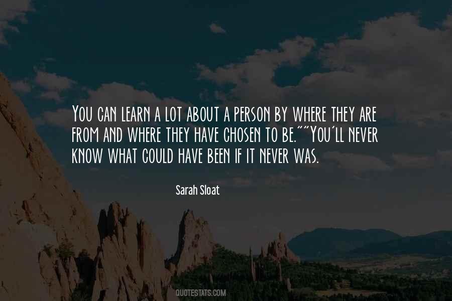 Sarah Sloat Quotes #22880