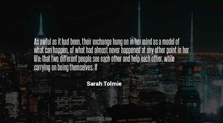 Sarah Tolmie Quotes #258583