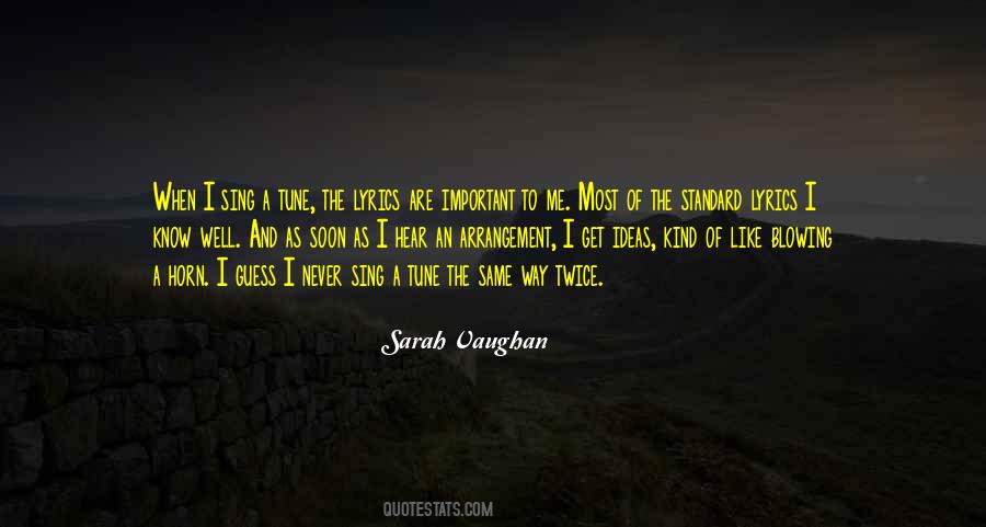 Sarah Vaughan Quotes #1119123