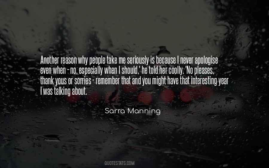 Sarra Manning Quotes #457319