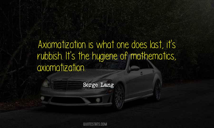Serge Lang Quotes #1187607