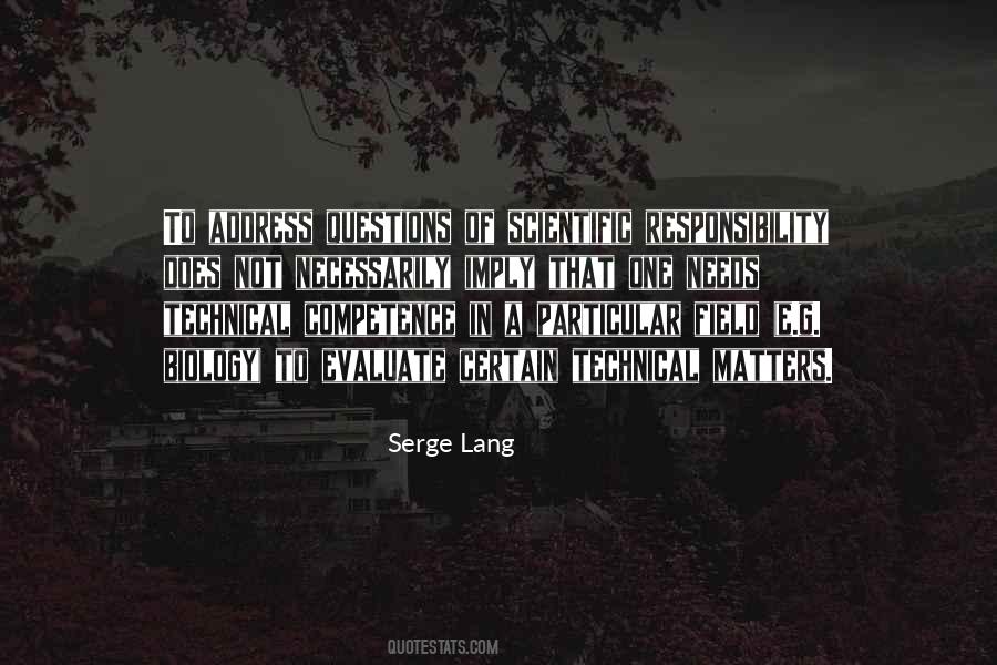 Serge Lang Quotes #206900