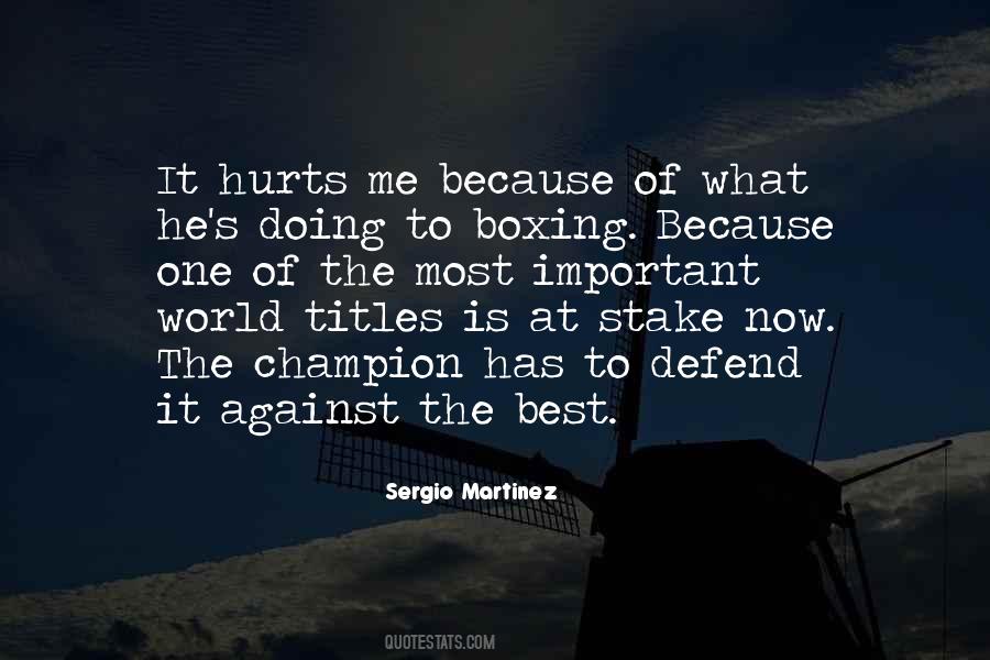 Sergio Martinez Quotes #169414