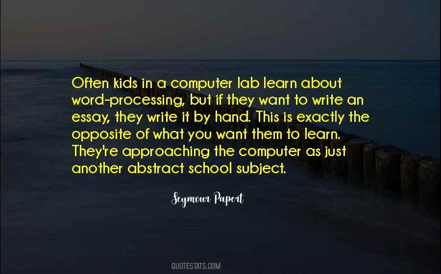 Seymour Papert Quotes #250904