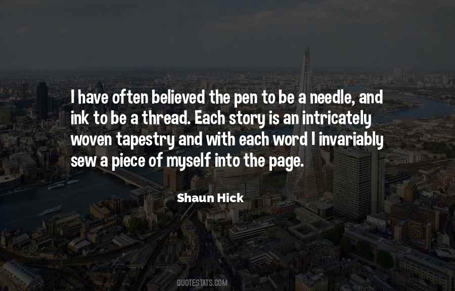 Shaun Hick Quotes #1219965