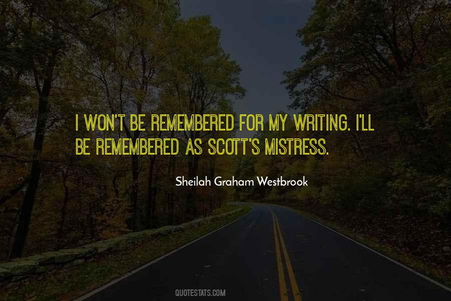 Sheilah Graham Westbrook Quotes #1785635