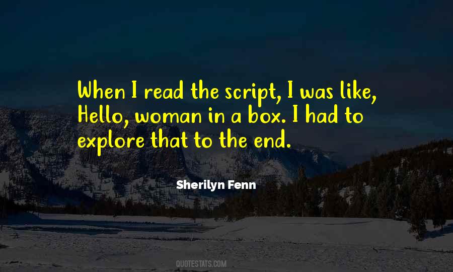 Sherilyn Fenn Quotes #1421601