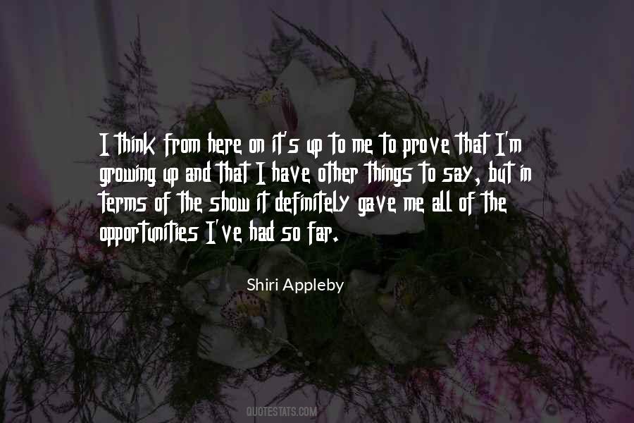 Shiri Appleby Quotes #416754