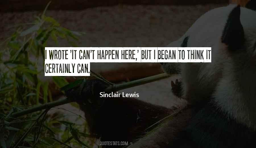 Sinclair Lewis Quotes #974961