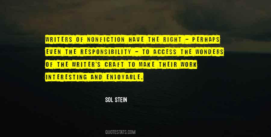 Sol Stein Quotes #1724616