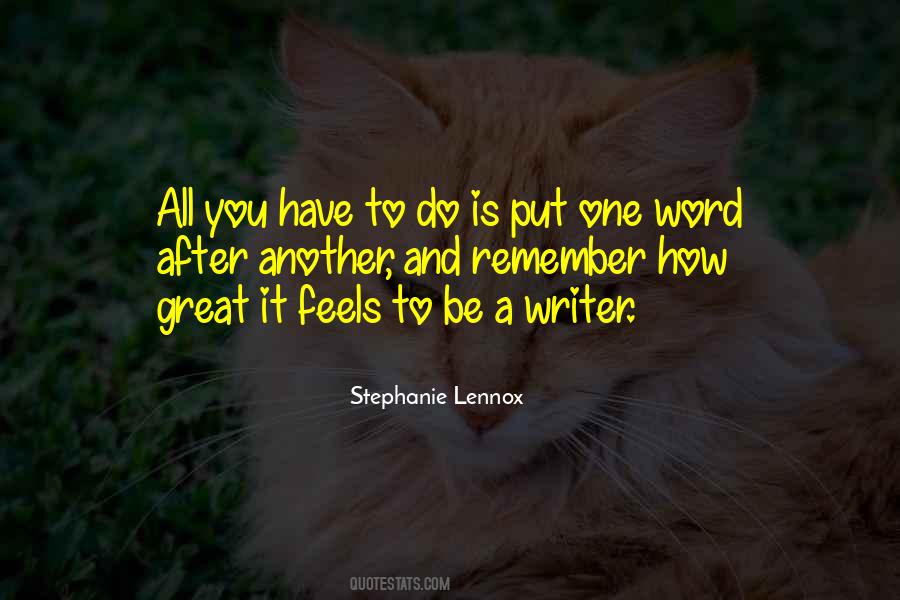 Stephanie Lennox Quotes #1418911