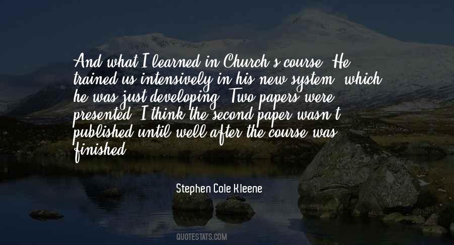 Stephen Cole Kleene Quotes #1566719