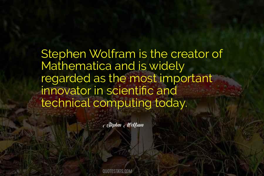 Stephen Wolfram Quotes #421886