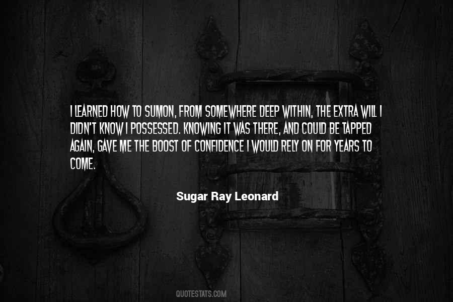 Sugar Ray Leonard Quotes #1196225