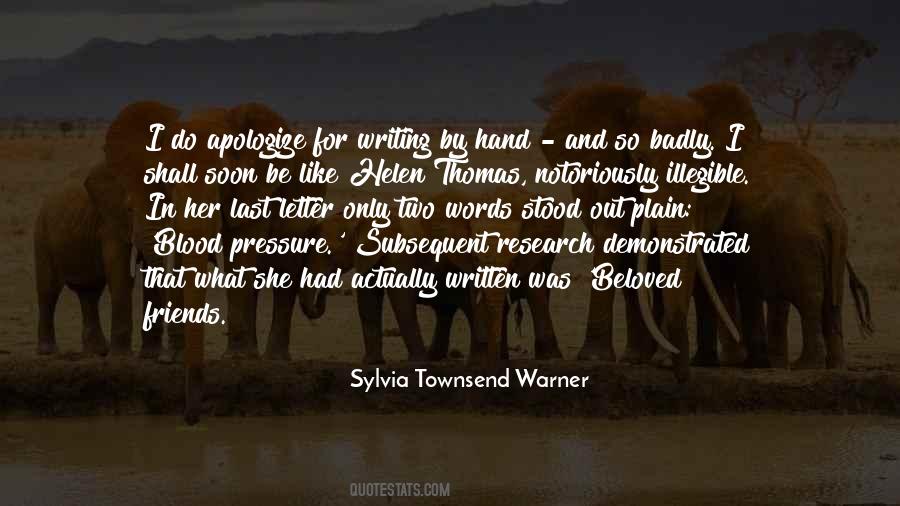 Sylvia Townsend Warner Quotes #402558