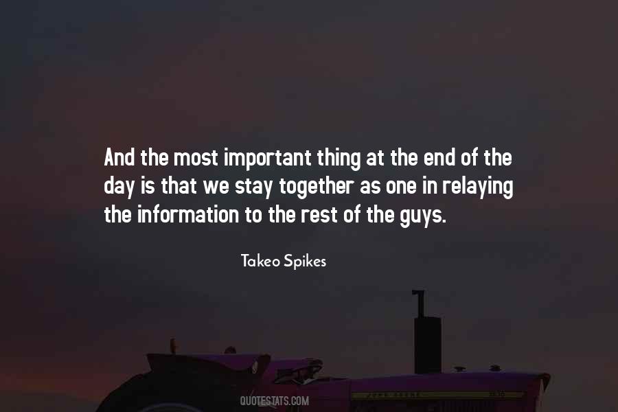 Takeo Spikes Quotes #1199052