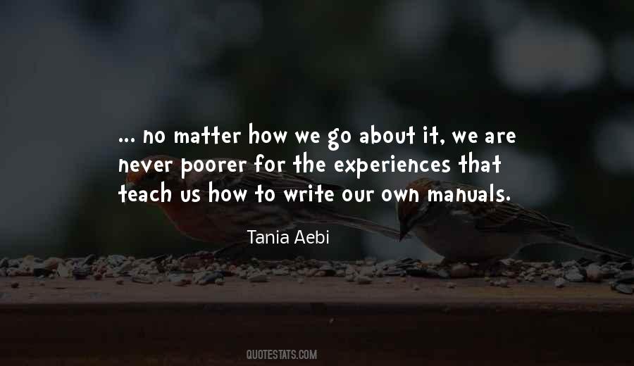 Tania Aebi Quotes #868876