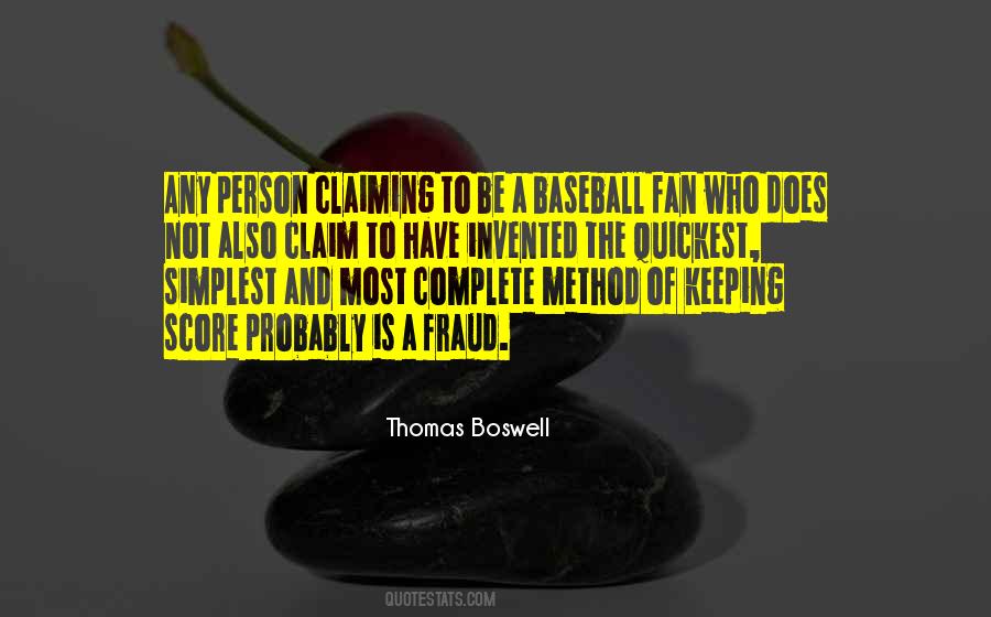 Thomas Boswell Quotes #741596