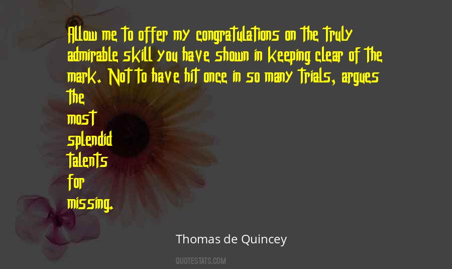 Thomas De Quincey Quotes #1106648