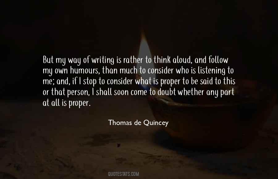 Thomas De Quincey Quotes #283241