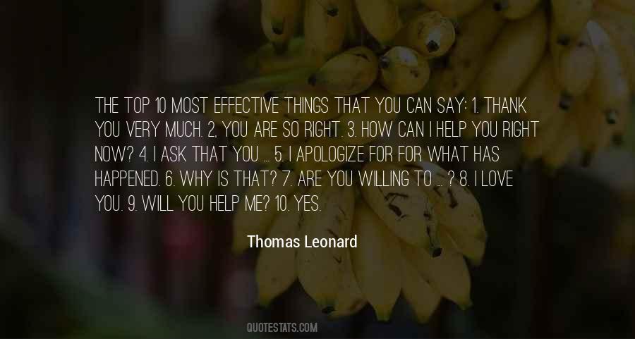 Thomas Leonard Quotes #889421