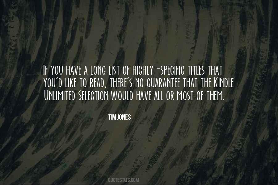 Tim Jones Quotes #119743