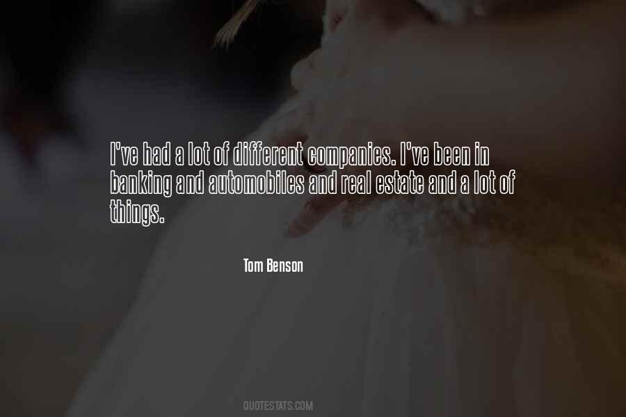 Tom Benson Quotes #199663