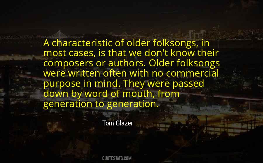 Tom Glazer Quotes #47746