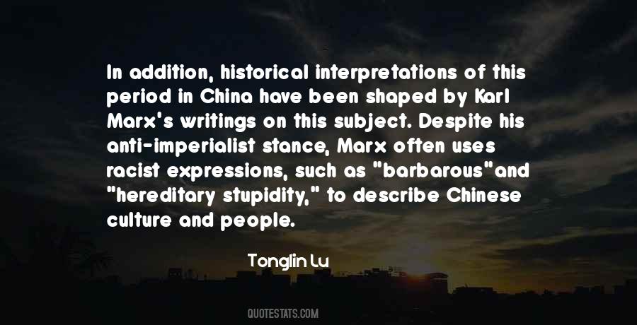 Tonglin Lu Quotes #1055058