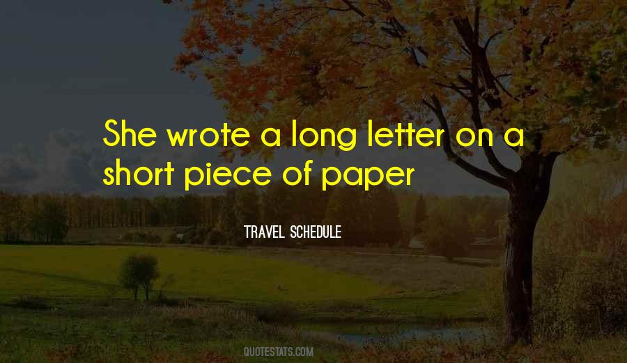 Travel Schedule Quotes #865338 Travel Schedule Quotes #865338
