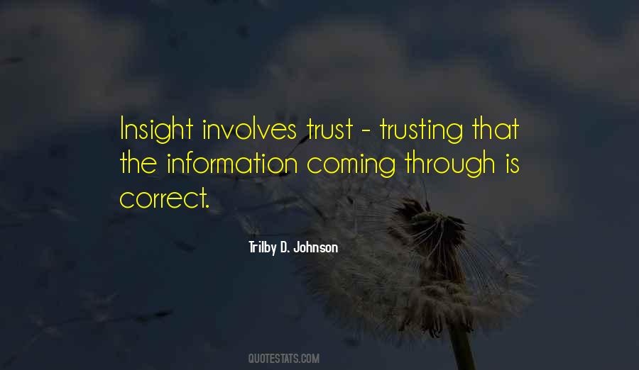 Trilby D. Johnson Quotes #1162560