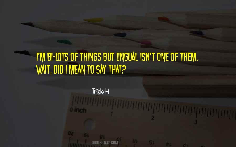 Triple H Quotes #1010766