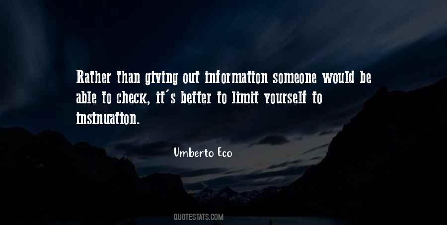 Umberto Eco Quotes #1677235