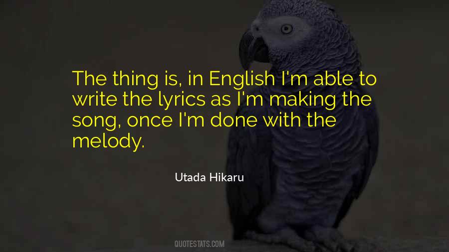 Utada Hikaru Quotes #862574