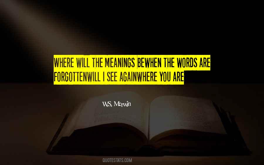 W.S. Merwin Quotes #692827