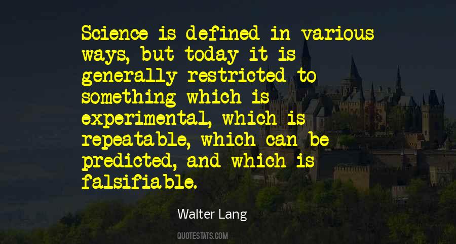 Walter Lang Quotes #548049