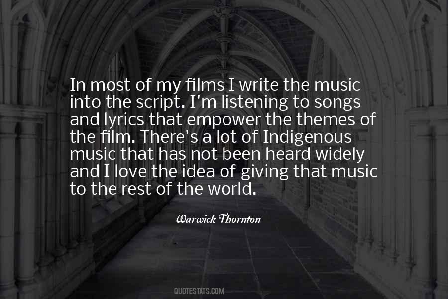 Warwick Thornton Quotes #1393602