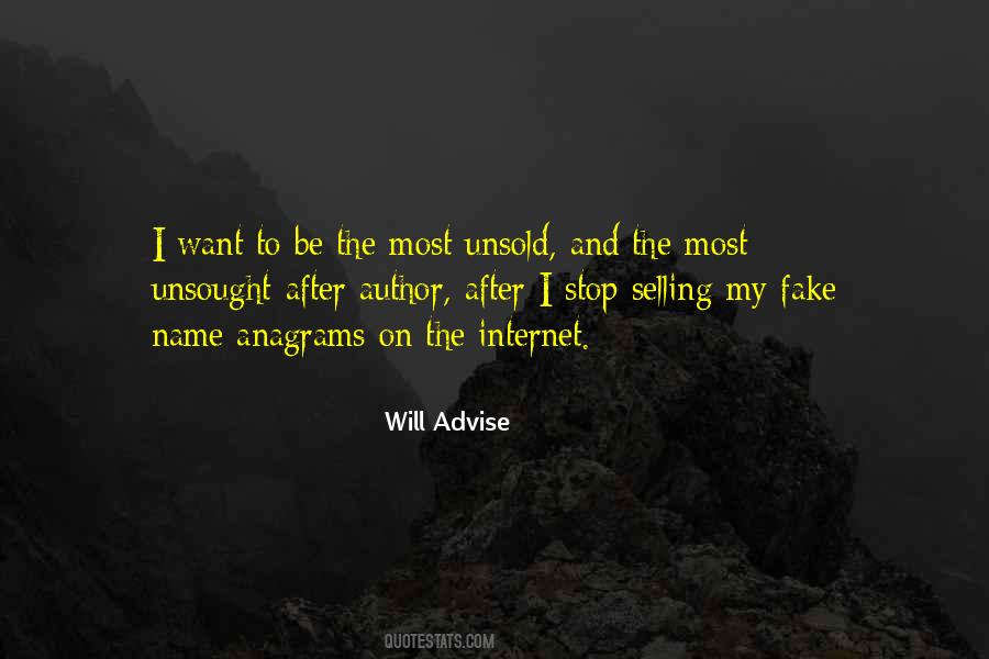 Will Advise Quotes #1061766
