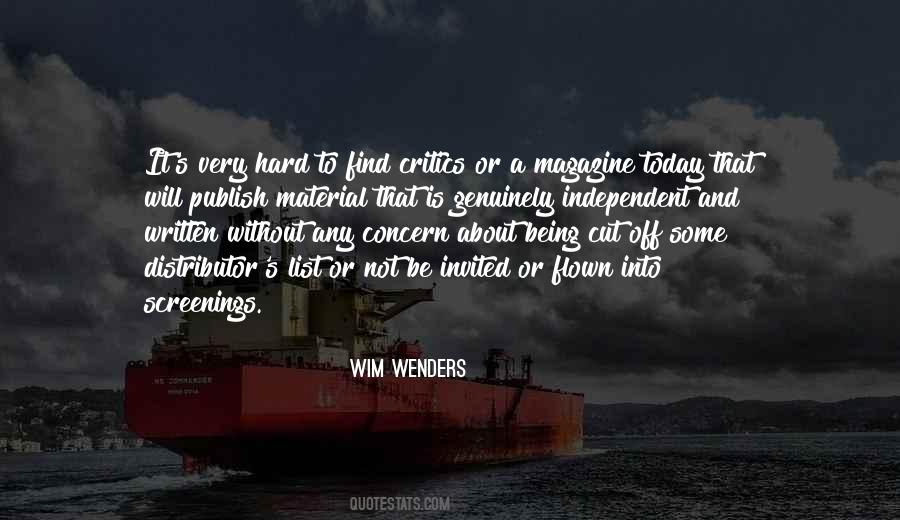 Wim Wenders Quotes #1385481