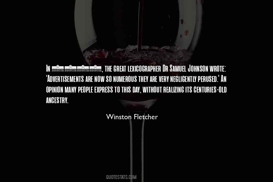 Winston Fletcher Quotes #1247404