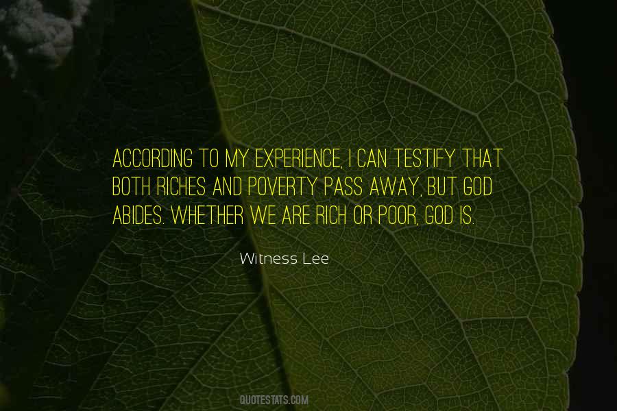 Witness Lee Quotes #850084