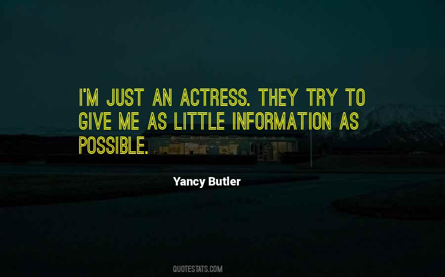 Yancy Butler Quotes #963244