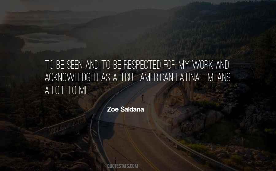 Zoe Saldana Quotes #438359